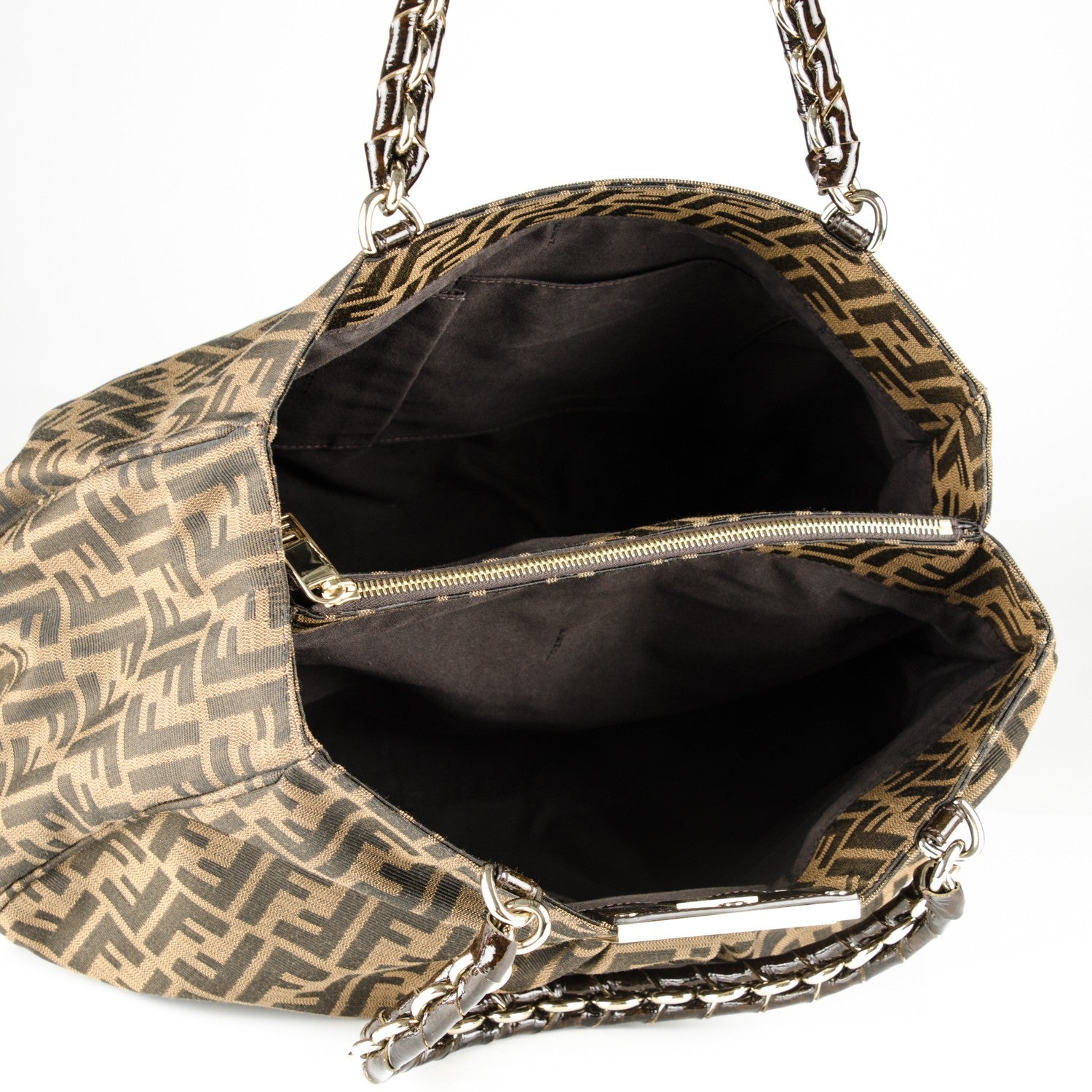 Fendi Zucca Mia Tote Tobacco 5 of 8