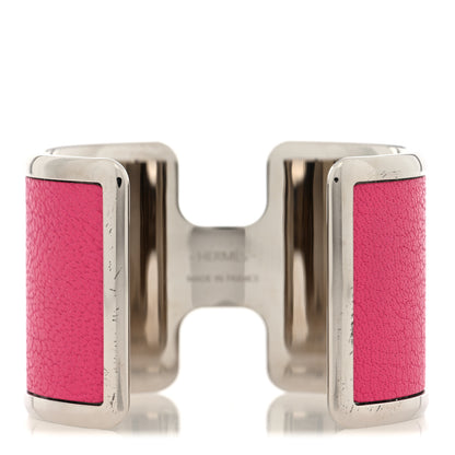 Hermes Chamkila Chevre Olympe Cuff Bracelet Rose Shocking 3 of 4