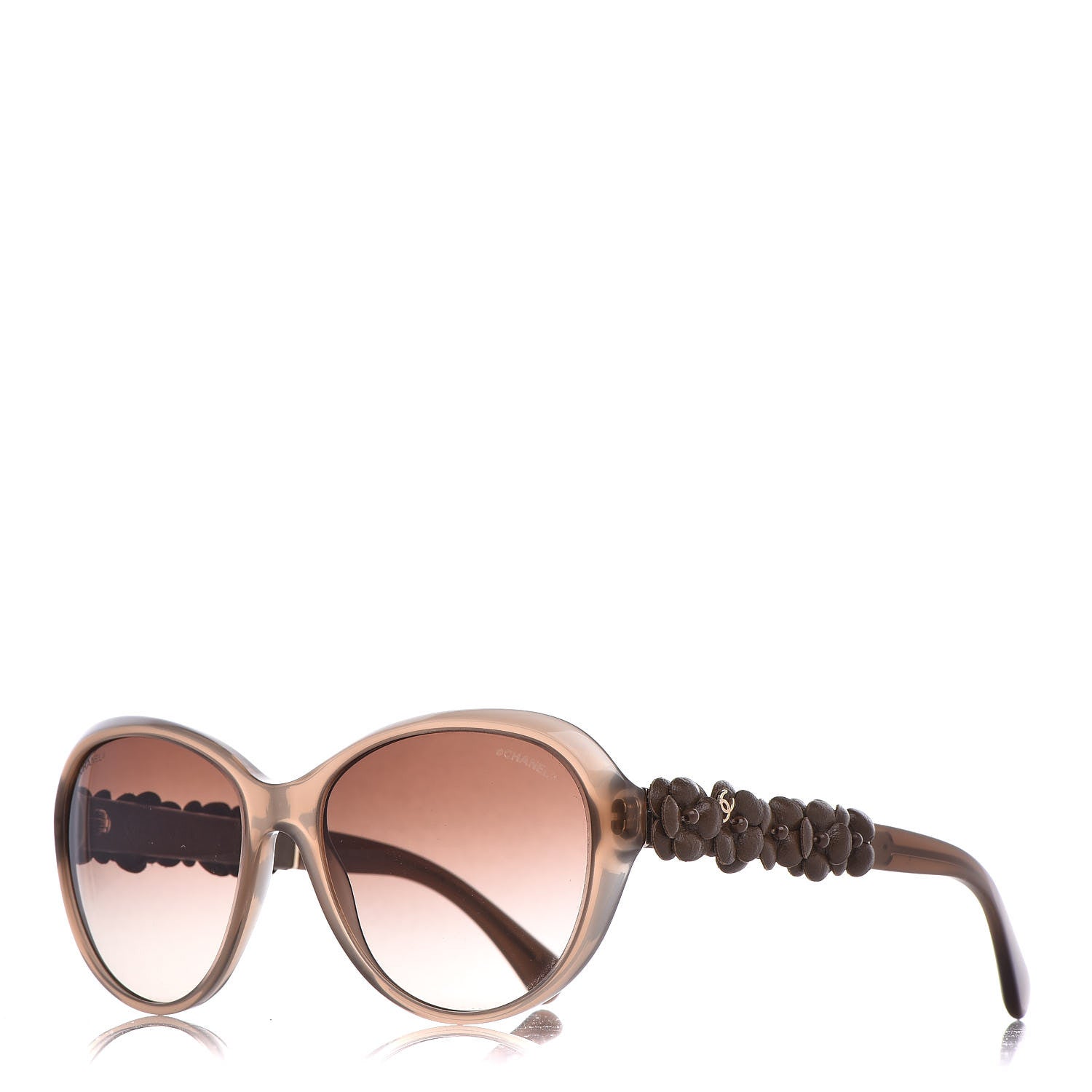 Chanel Lambskin Camellia CC Sunglasses 5316 Q Brown 1 of 8