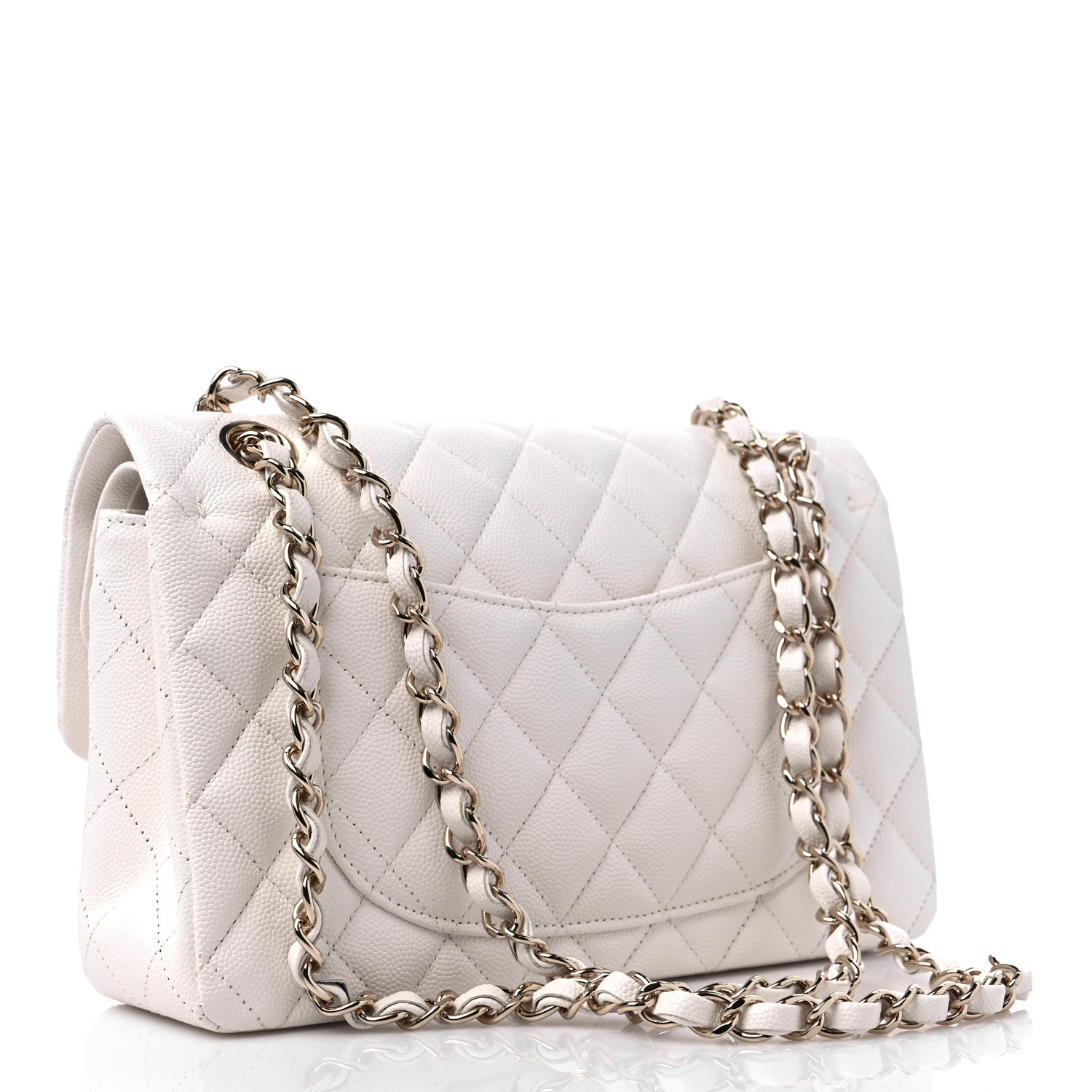 Chanel Caviar Quilted Small Double Flap White 3 of 9