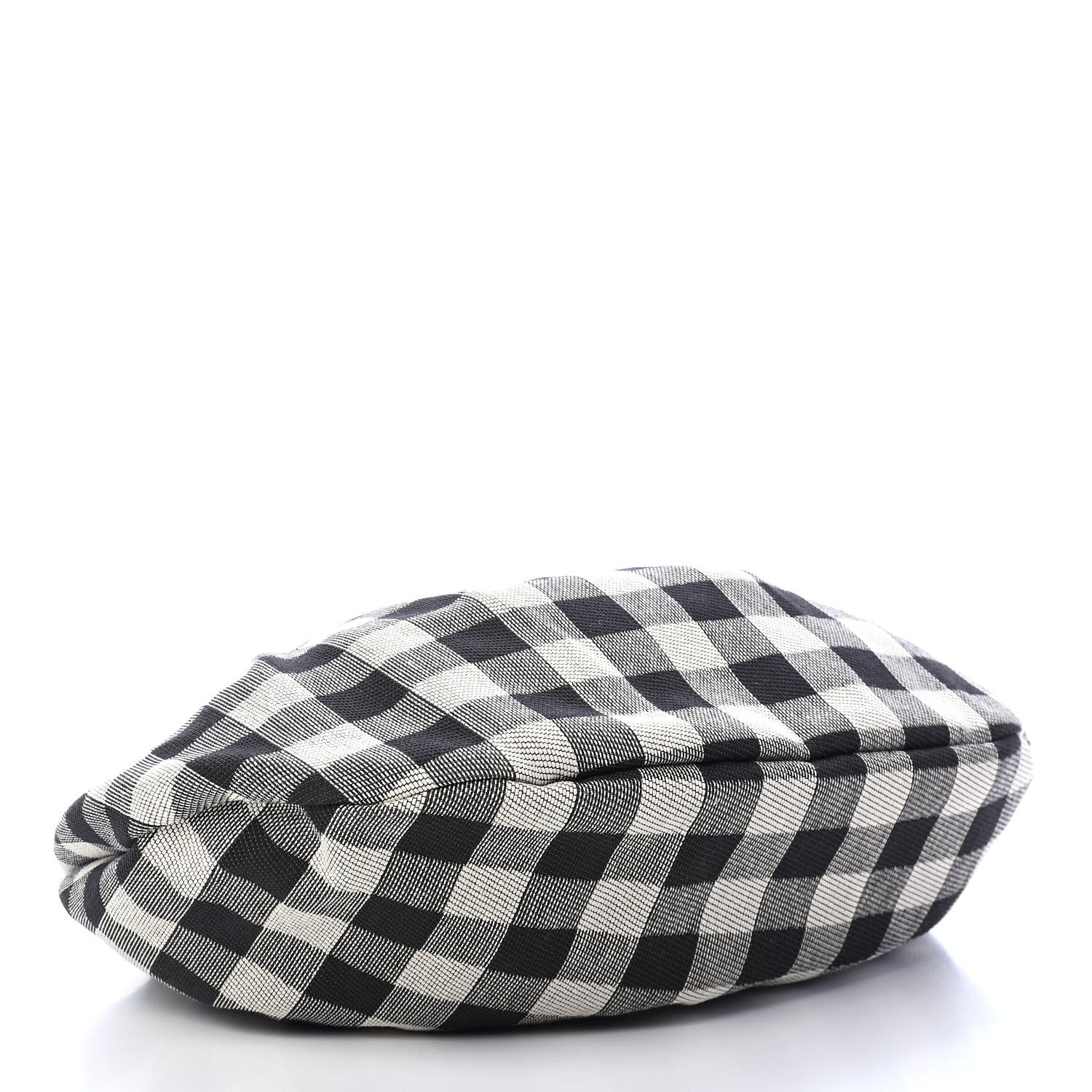 Mansur Gavriel Canvas Check Top Handle Bag Black White 4 of 11