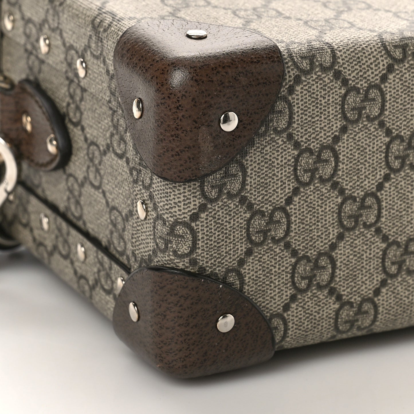 GG Supreme Monogram Globe-Trotter Beauty Case Brown