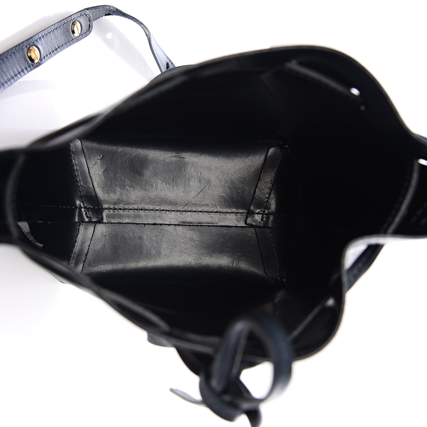 Calfskin Mini Mini Bucket Bag Blu