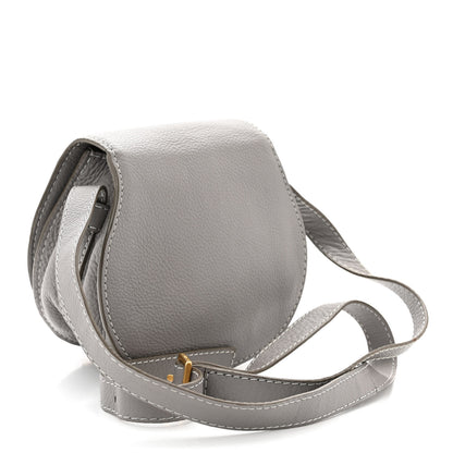 Chloe Grained Calfskin Small Marcie Saddle Bag Cashmere Grey 3 of 10