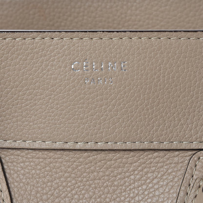 Celine Drummed Calfskin Mini Luggage Dune 6 of 17