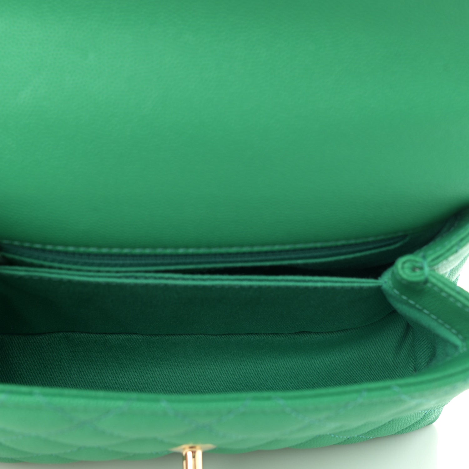 Chanel Caviar Quilted Mini Coco Handle Flap Green 5 of 11