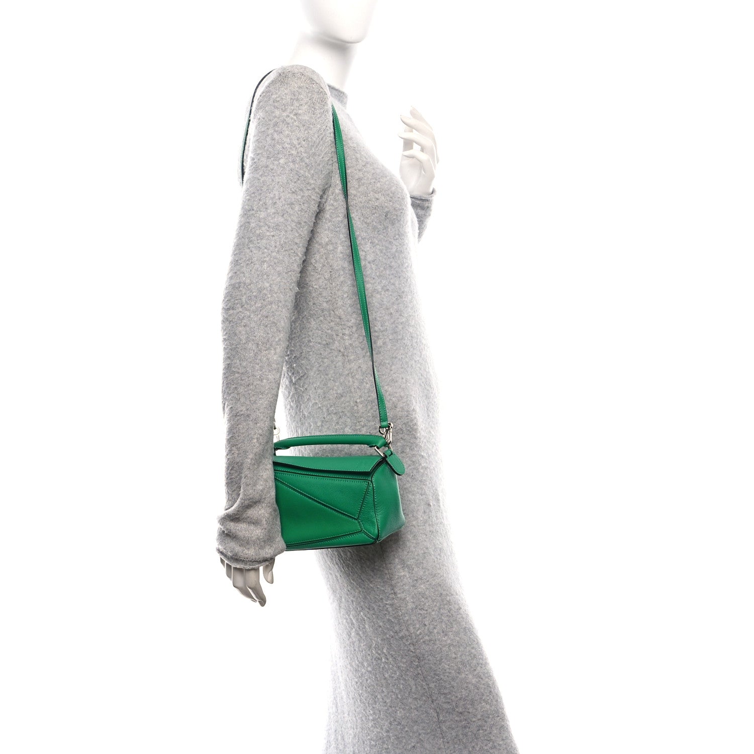 Loewe Calfskin Mini Puzzle Bag Jungle Green 2 of 9