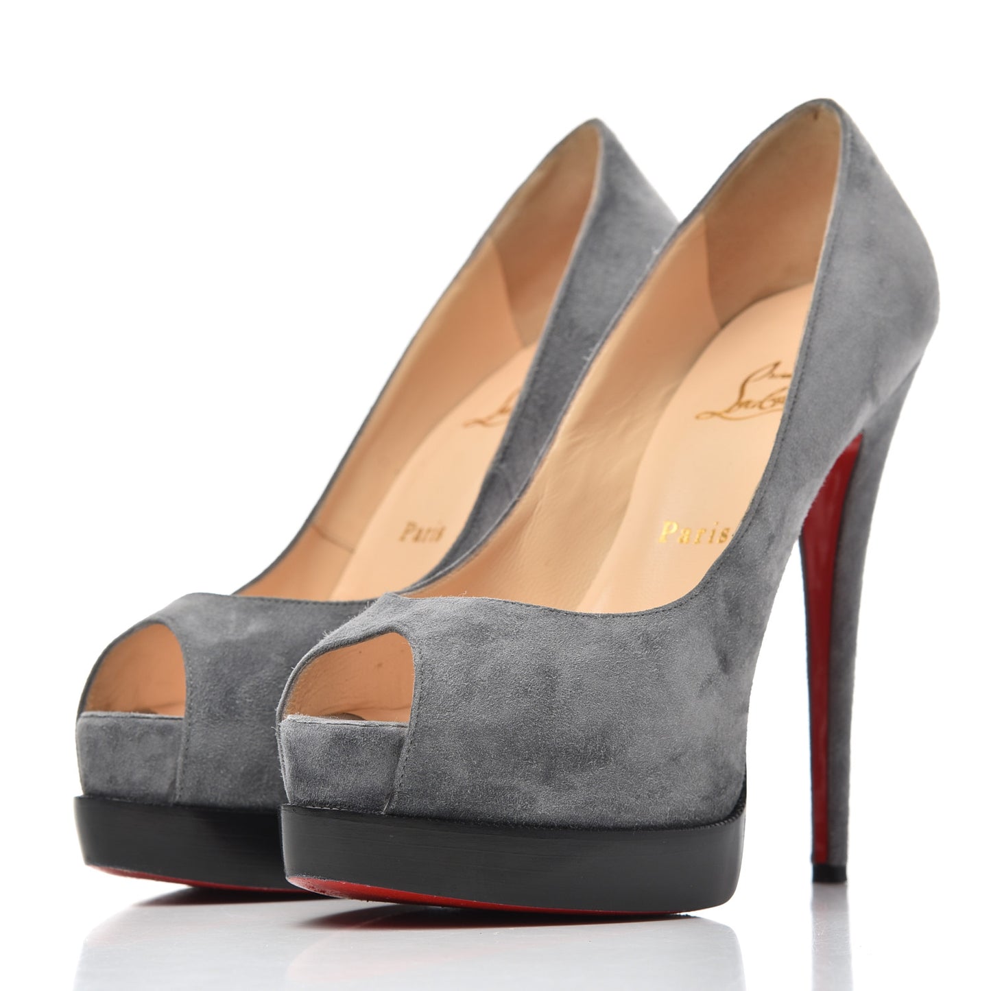 Suede Palais Royal Trepointe 140 Pumps 38 Grey