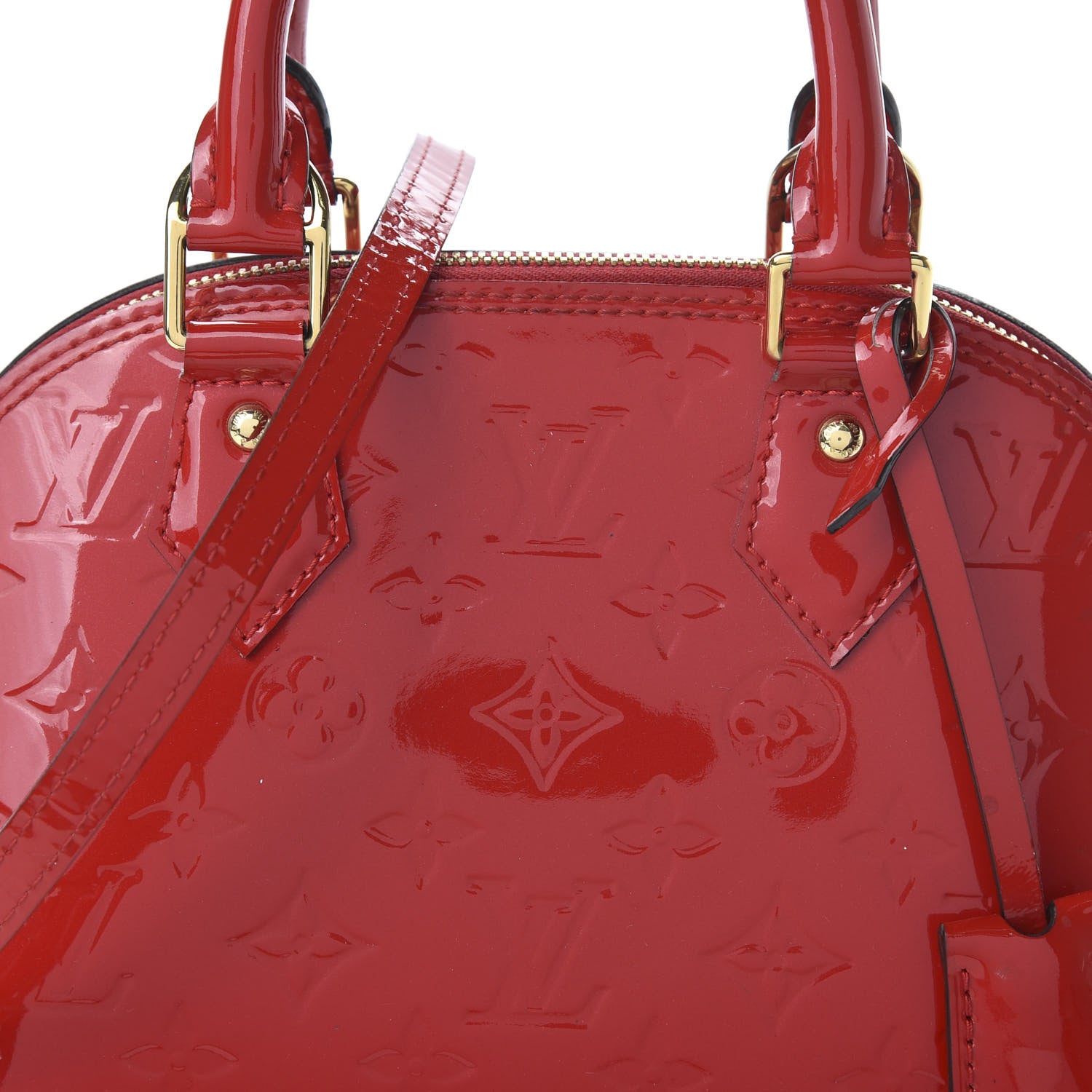Louis Vuitton Vernis Alma BB Cherry 9 of 10