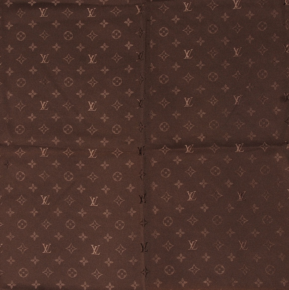 Silk Monogram Monaco Scarf Brown