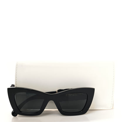 Chanel Acetate Tweed CC Cat Eye Sunglasses 71550A Black 7 of 7