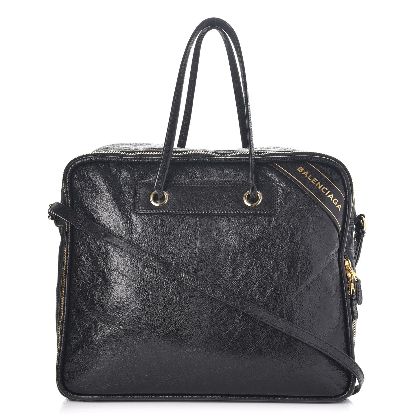 Agneau Medium Blanket Square Tote Black