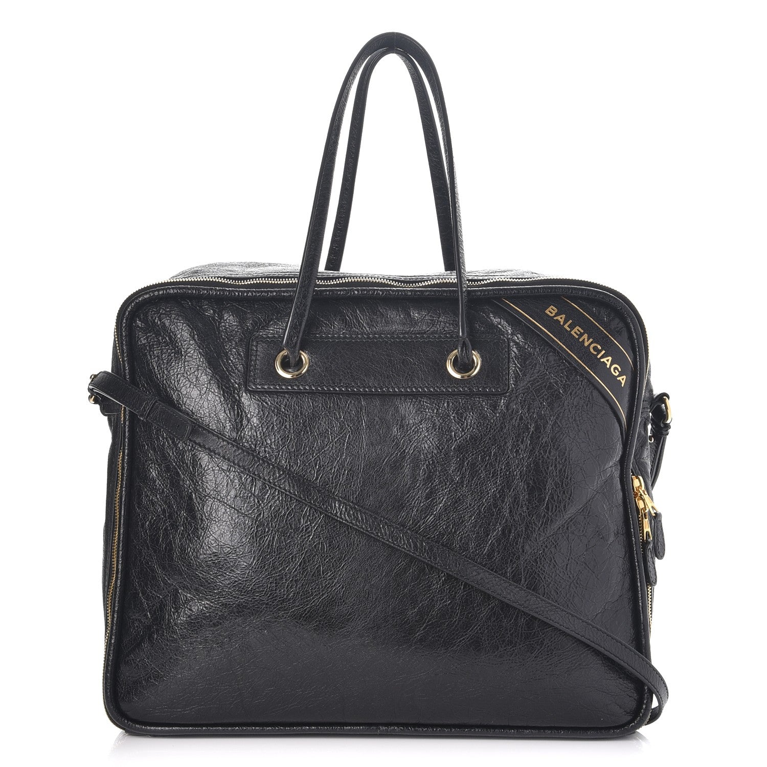 Balenciaga Agneau Medium Blanket Square Tote Black 1 of 9