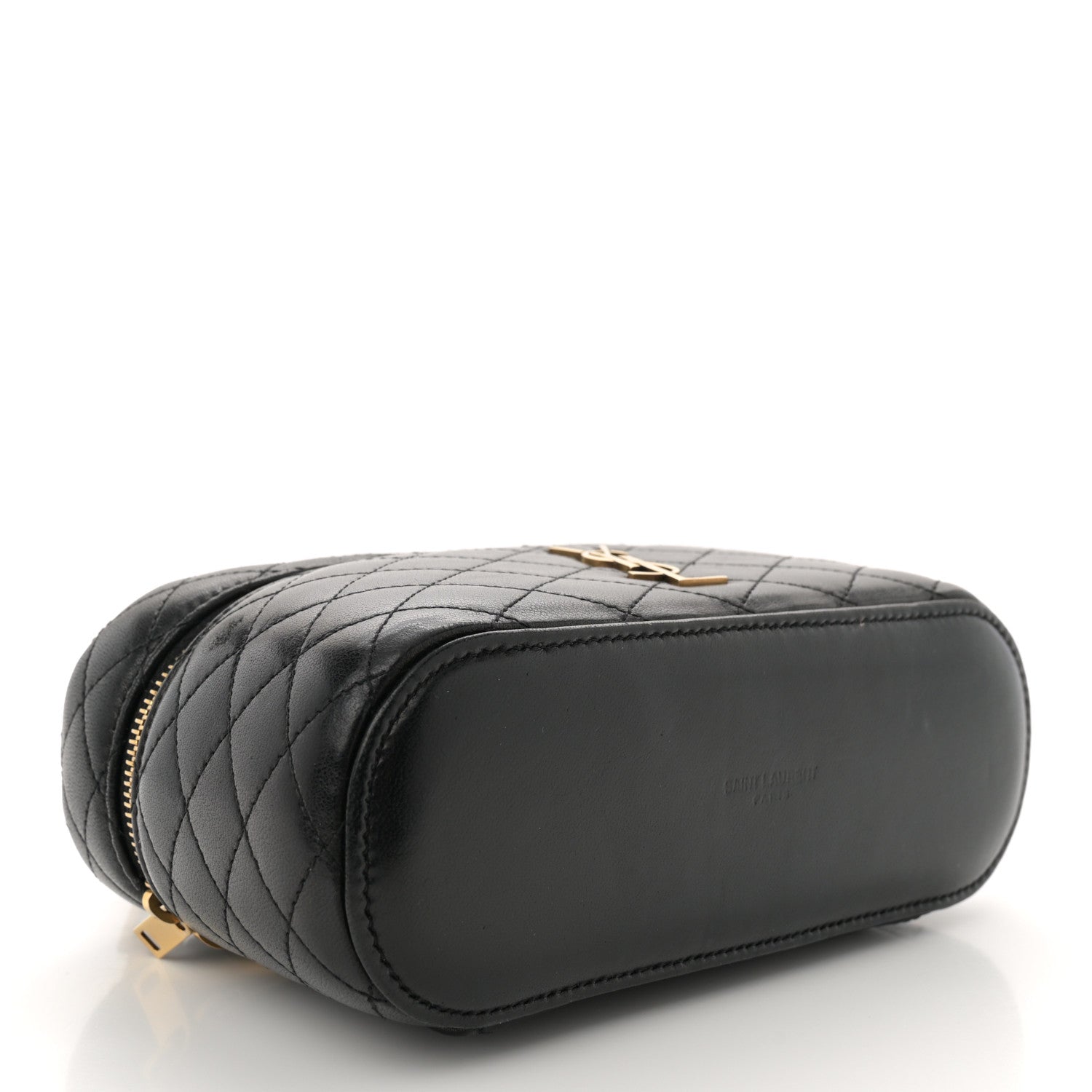 Saint Laurent Lambskin Quilted Mini Gaby Vanity Case Black 4 of 13