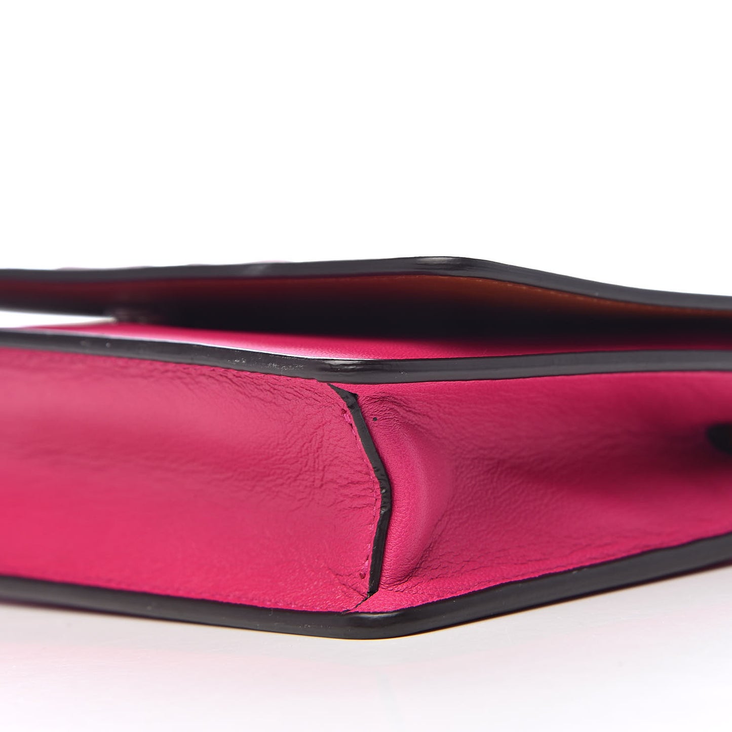 Lambskin Emblem Chain Wallet Cyclamen
