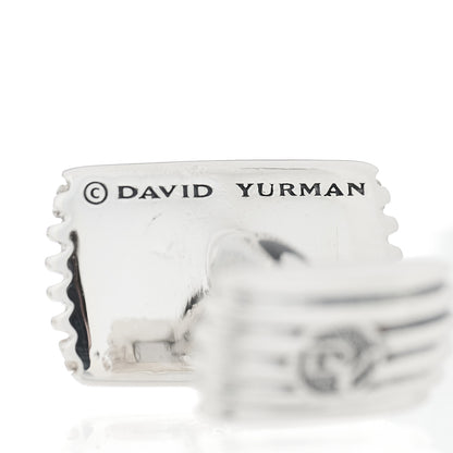David Yurman Sterling Silver Gray Sapphire Royal Cord Cufflinks 4 of 5