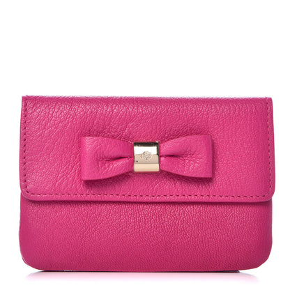 Mulberry Goatskin Bow Coin Purse Pink 1 of 7