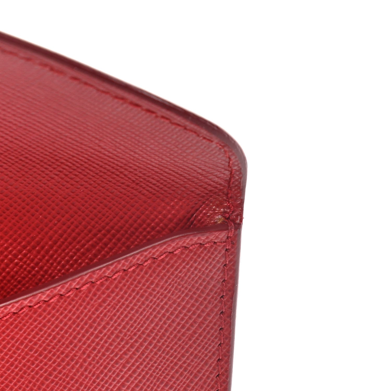 Prada Saffiano Metal Envelope Compact Wallet Fuoco 9 of 12