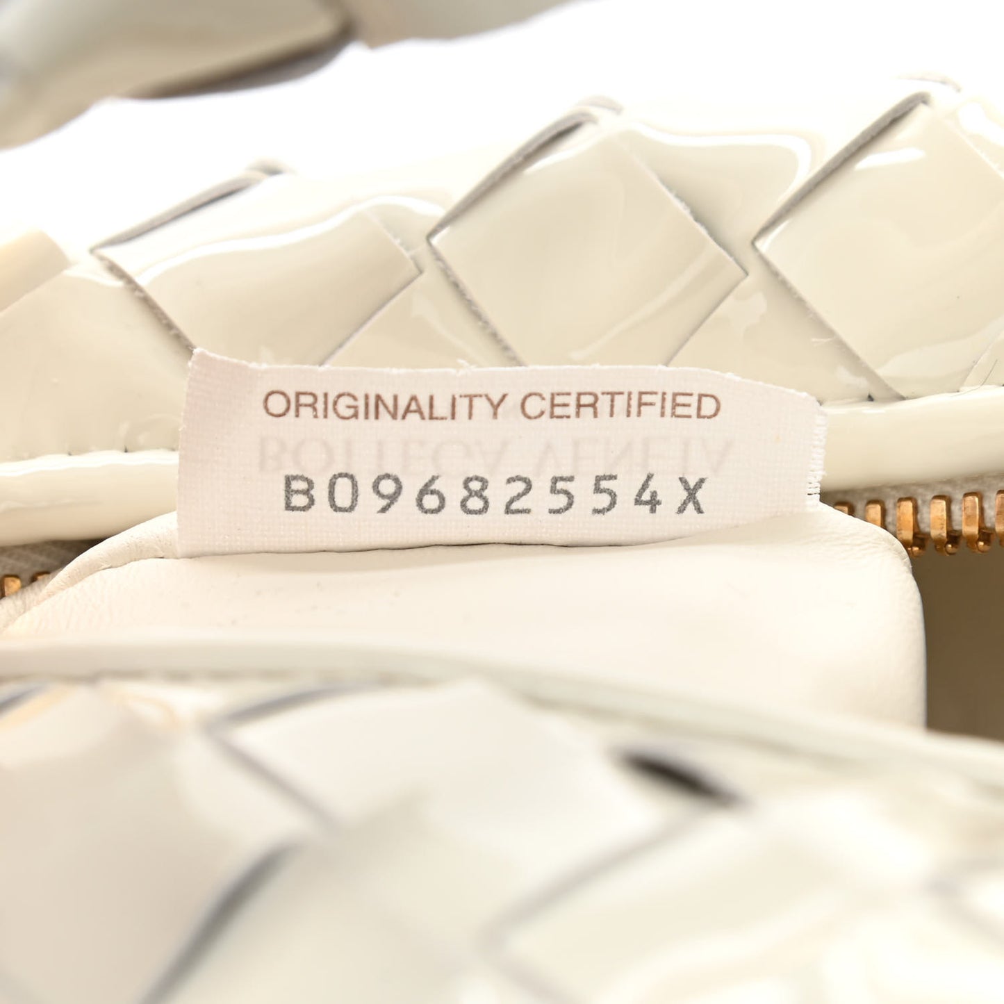 Patent Nappa Intrecciato Mini Jodie White