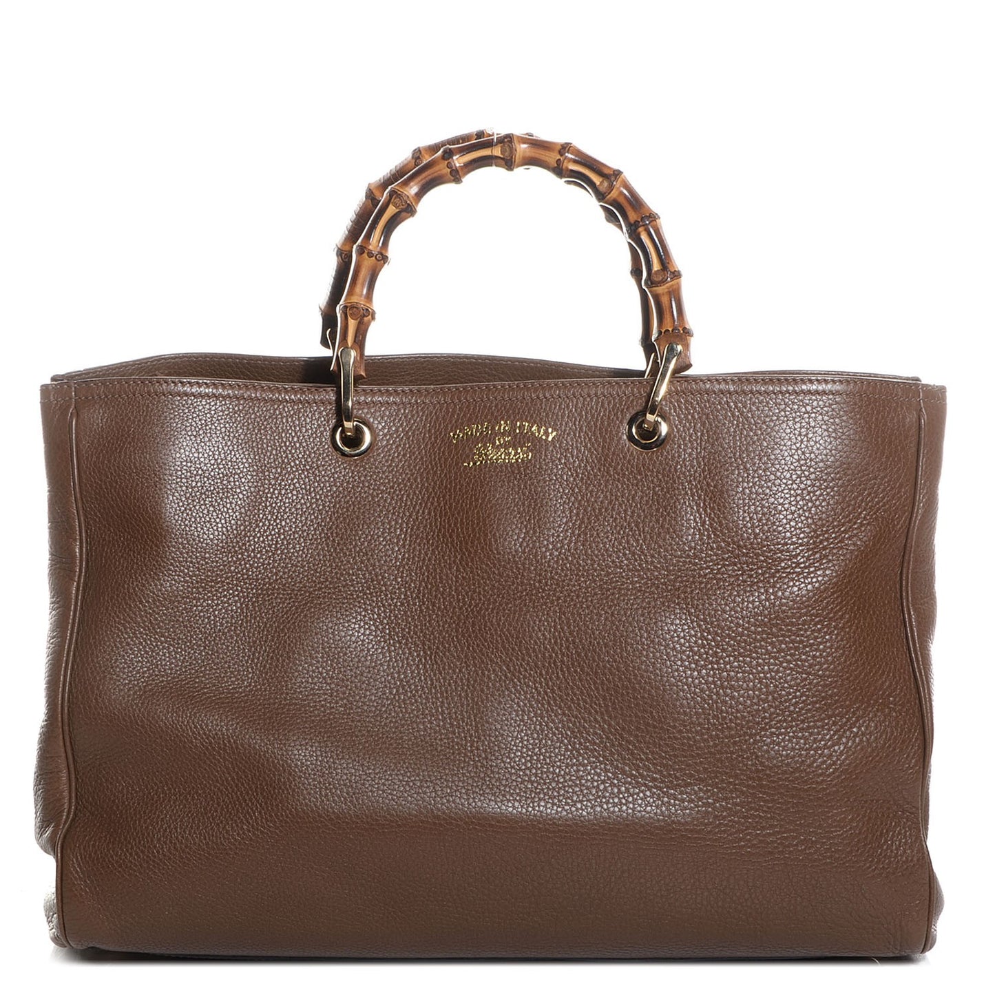 Cellarius Calfskin Large Bamboo Shopper Tote Acero