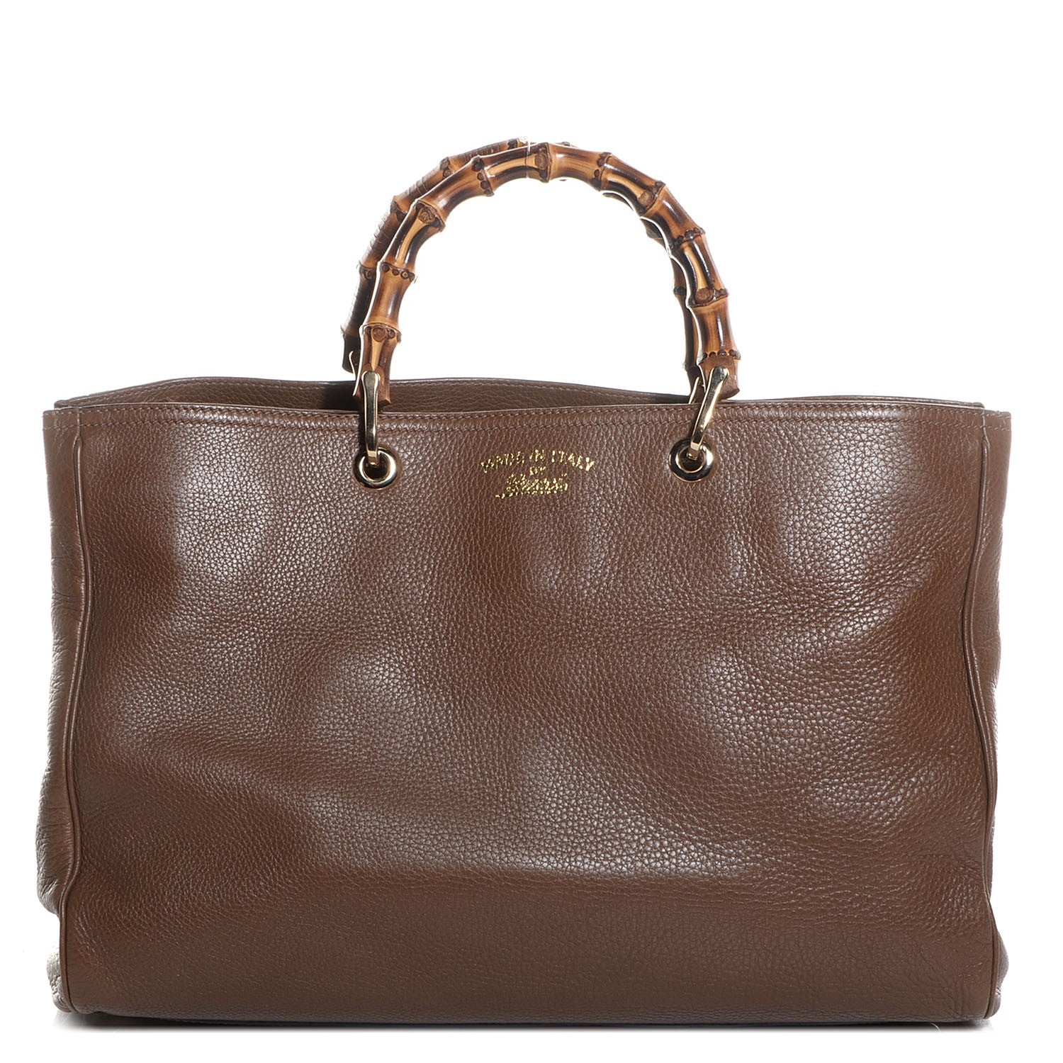 Gucci Cellarius Calfskin Large Bamboo Shopper Tote Acero 1 of 7