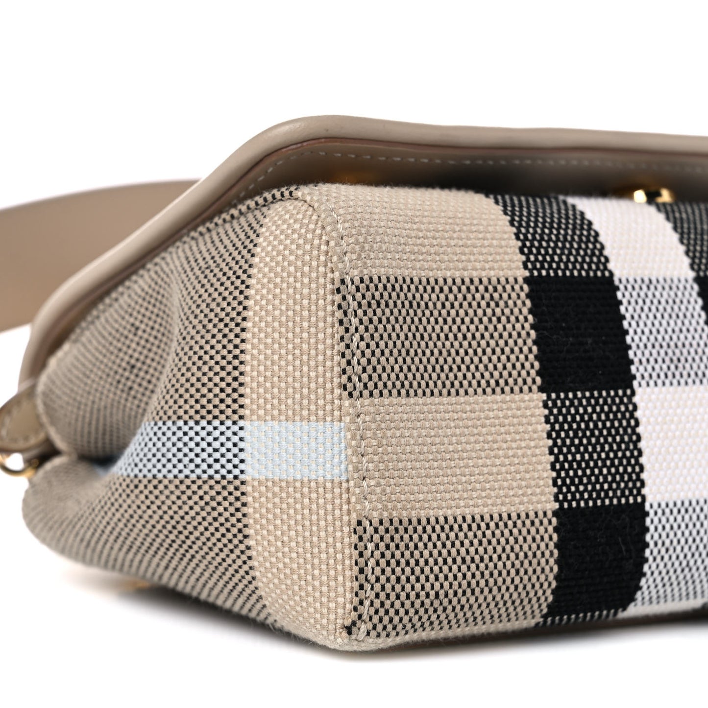 Canvas Check Hackberry Crossbody Bag Soft Fawn