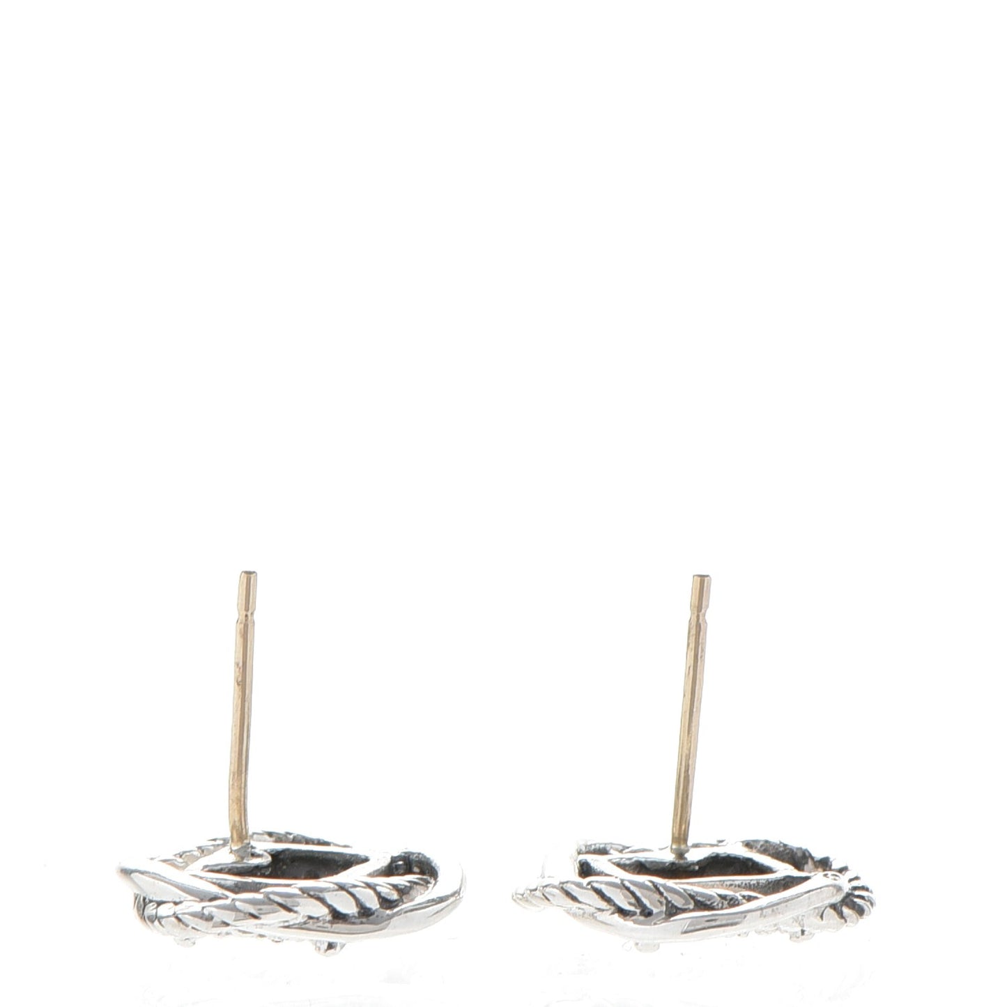 Sterling Silver Diamond 13mm Infinity Earrings