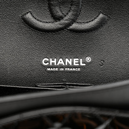 Chanel Patent Calfskin Quilted Bi-Color Medium Double Flap Black Red 6 of 13