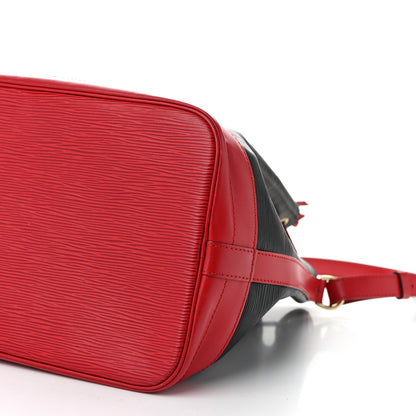 Louis Vuitton Epi Bi-Color Noe Castillan Red Black 8 of 9