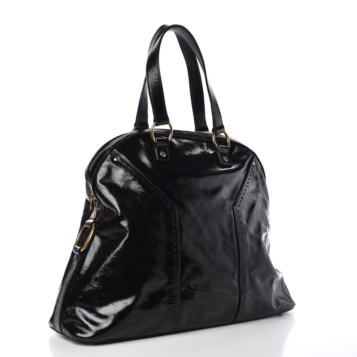 Saint Laurent Patent Oversized Muse Black 3 of 8