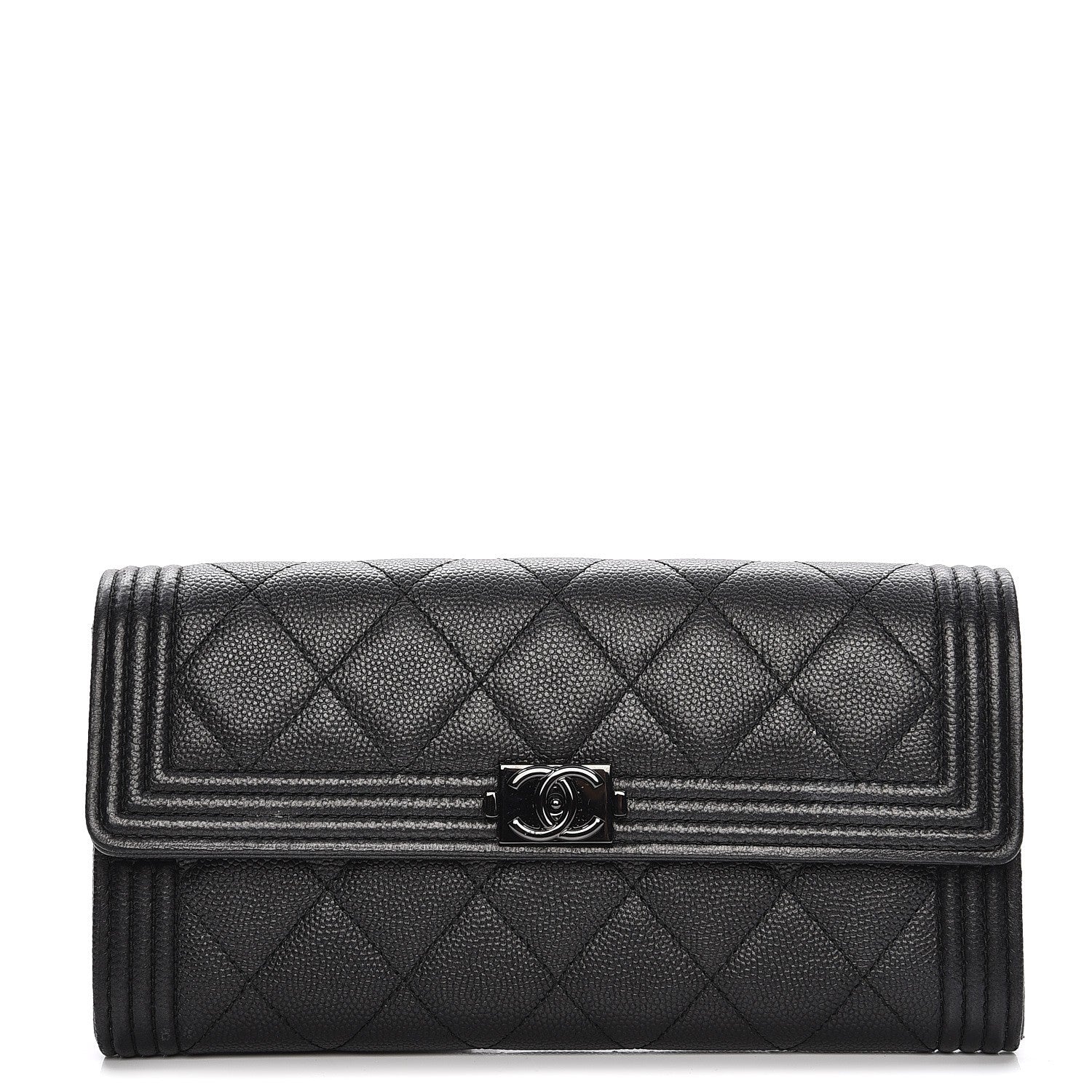 Chanel Caviar Quilted Boy Flap Wallet So Black 1 of 10