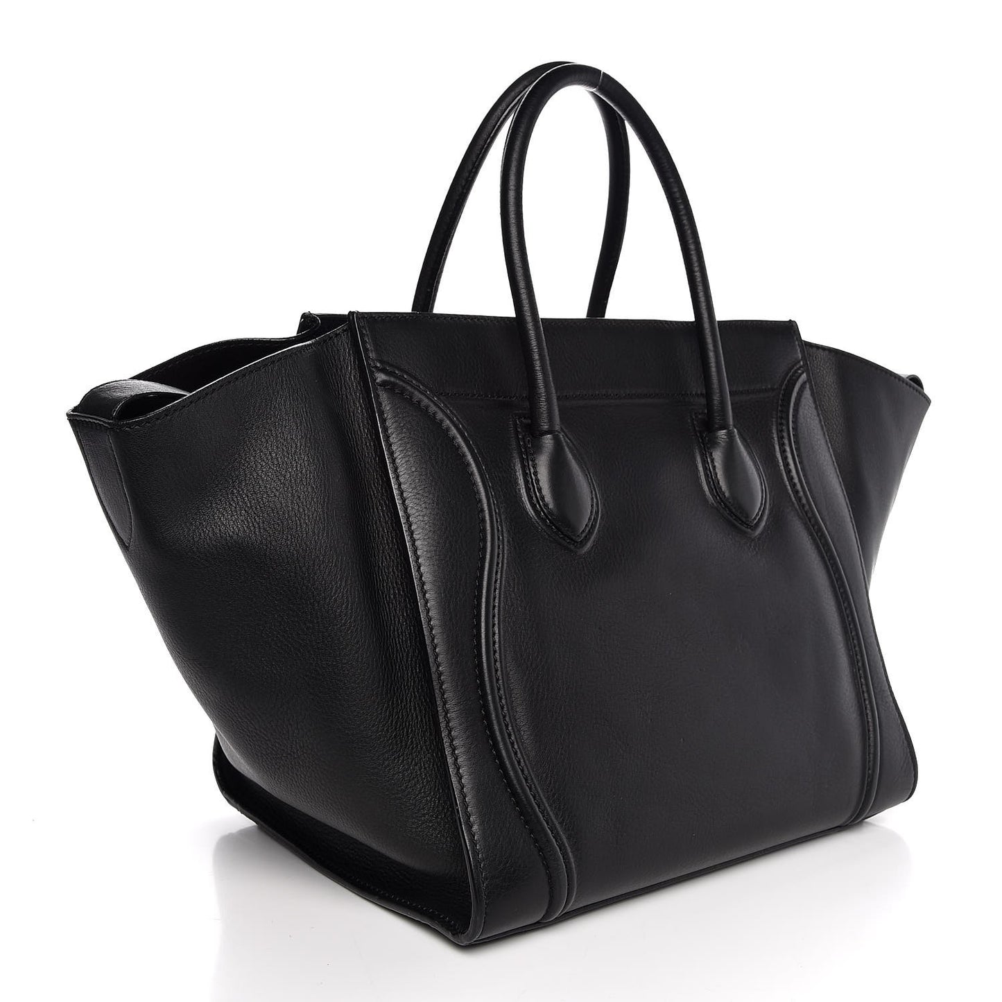 Smooth Calfskin Medium Phantom Luggage Black