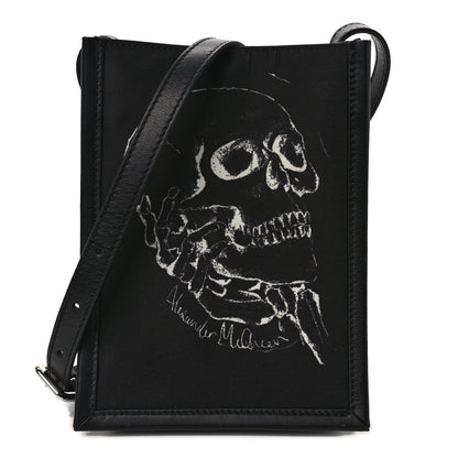 Alexander McQueen Calfskin Nylon Mini Skull Crossbody Bag Black 1 of 11