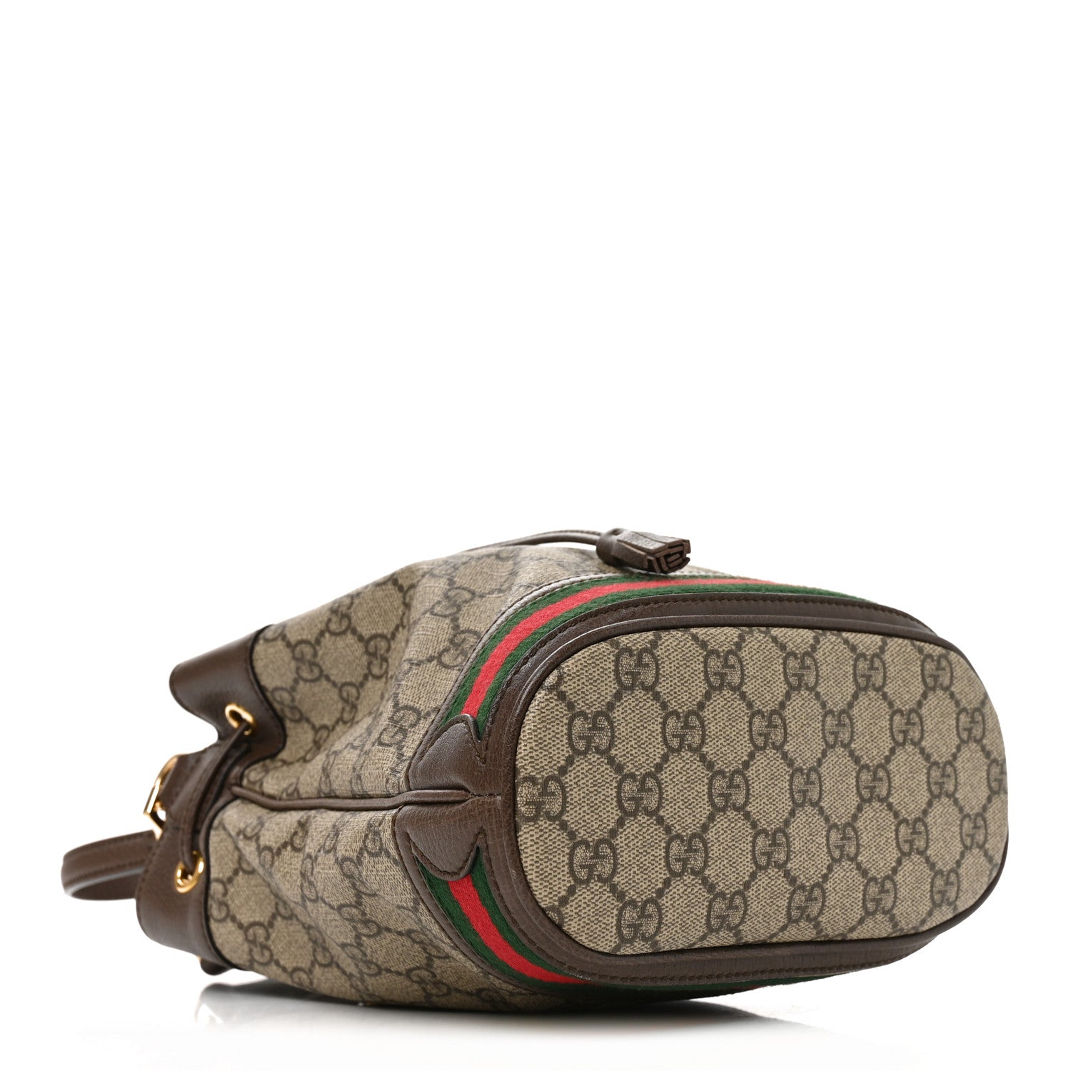 Gucci GG Supreme Monogram Web Small Ophidia Bucket Bag Brown 4 of 9