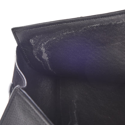 Celine Drummed Calfskin Suede Small Trapeze Black 21 of 31