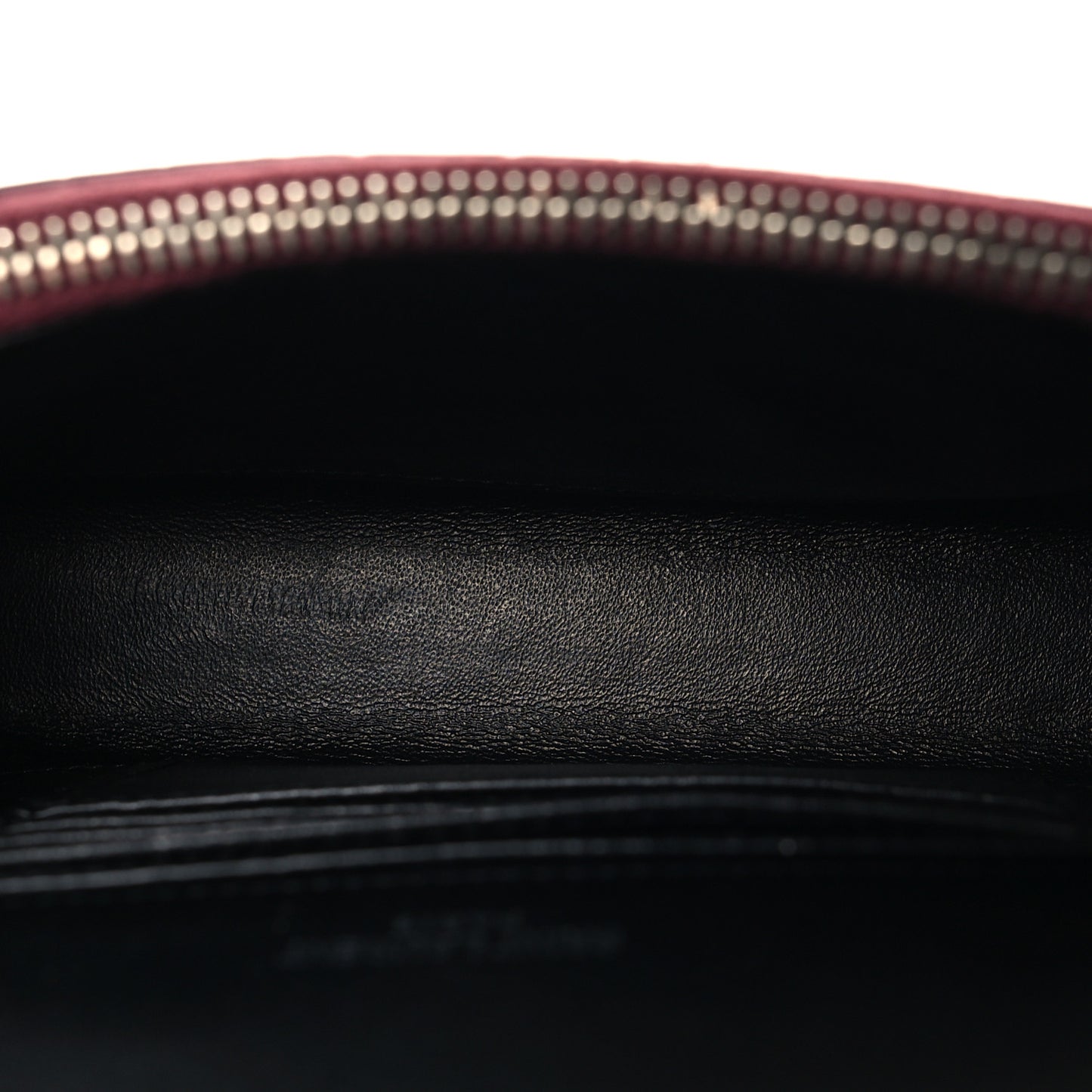 Calfskin Crocodile Embossed Monogram Kate Belt Bag Burgundy
