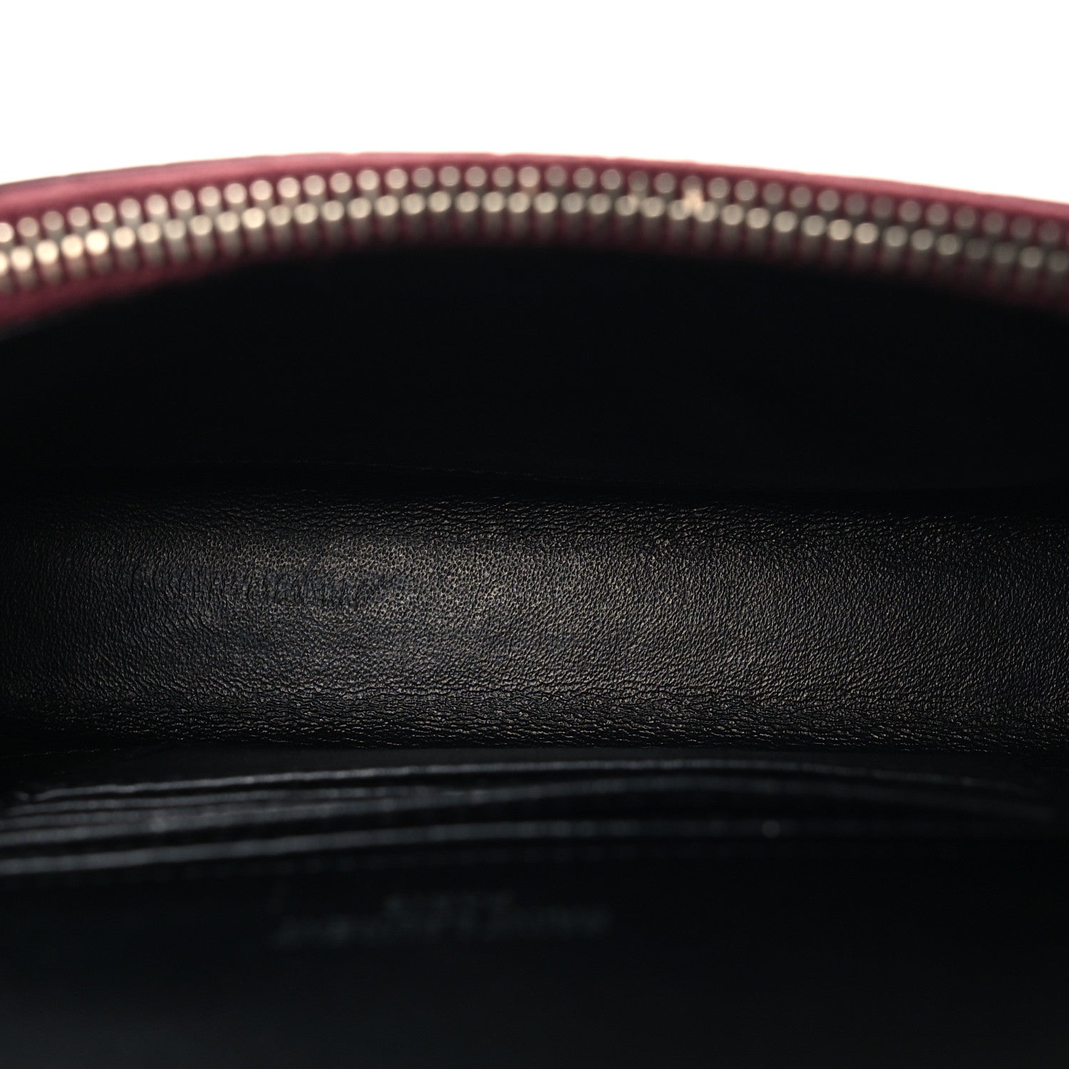 Saint Laurent Calfskin Crocodile Embossed Monogram Kate Belt Bag Burgundy 5 of 9