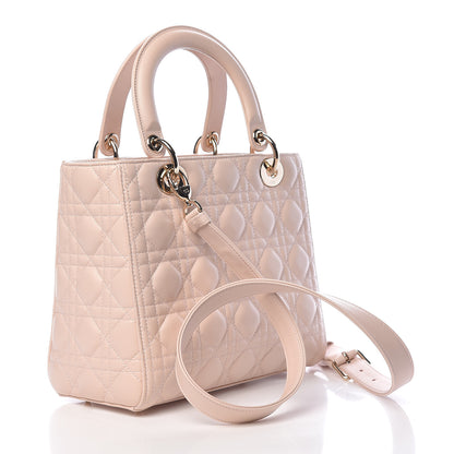 Christian Dior Lambskin Cannage Medium Lady Dior Light Pink 3 of 12