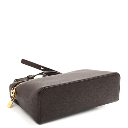 Loro Piana Grained Calfskin L19 Extra Pocket Pouch  Dark Chocolate Liquorice 4 of 9