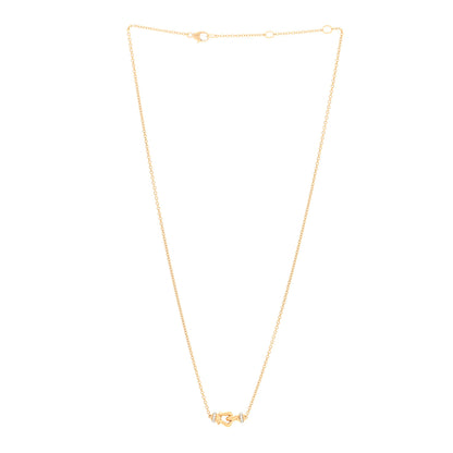 David Yurman 18K Yellow Gold Diamond Buckle Necklace 3 of 5