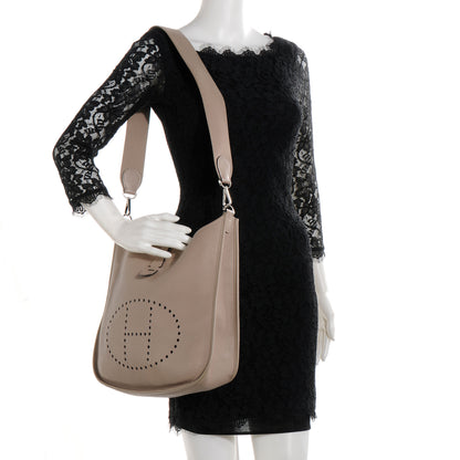 Hermes Taurillon Clemence Evelyne GM Gris Tourterelle 2 of 7
