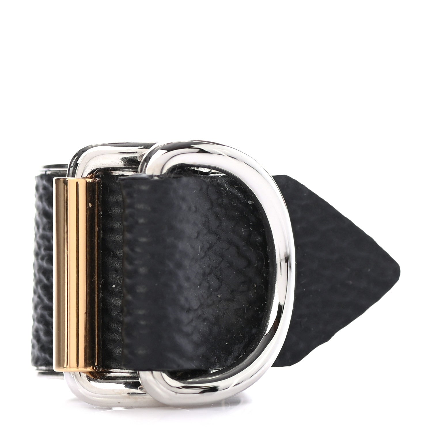 Louis Vuitton Calfskin Buckle Ring S Black 1 of 6