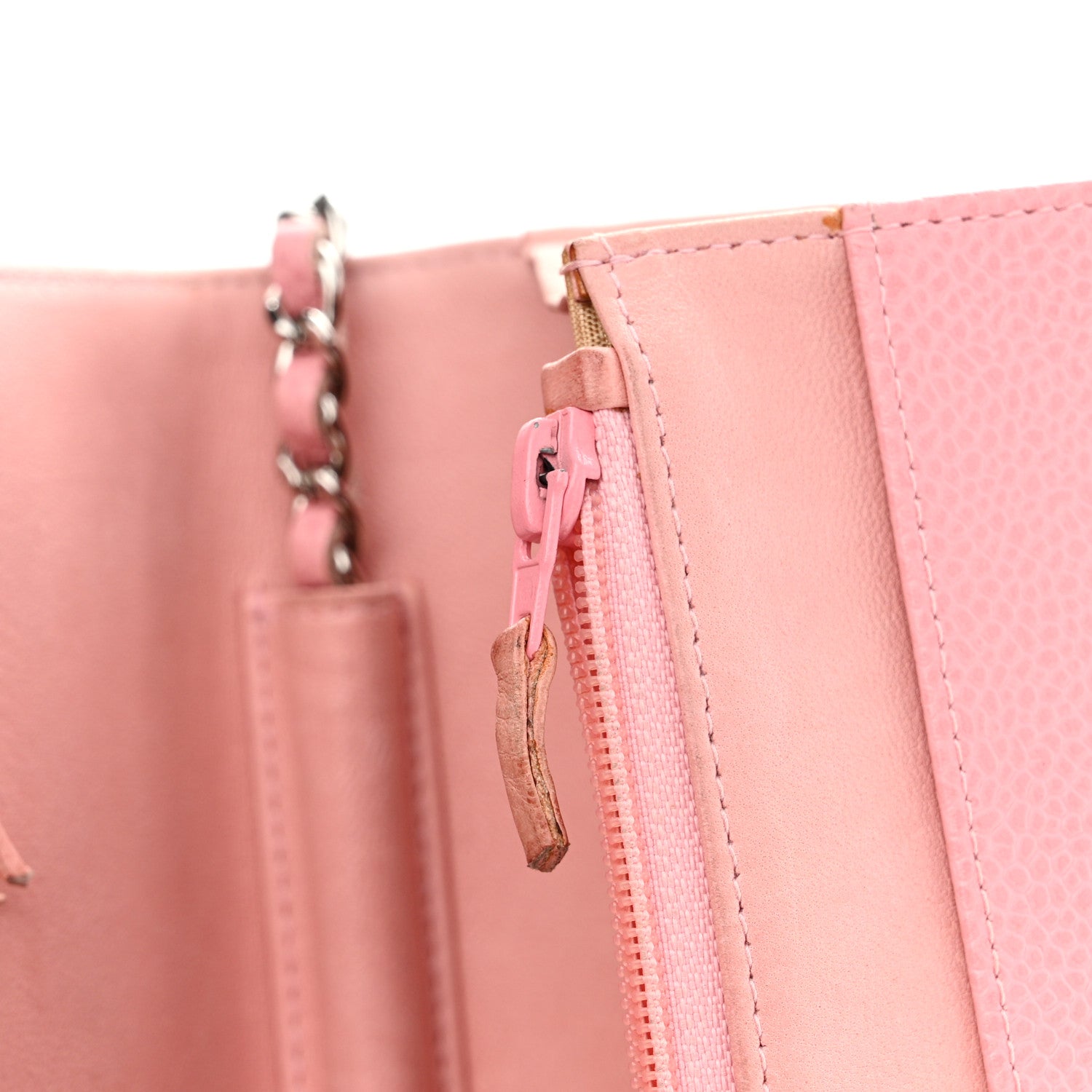 Chanel Caviar Timeless CC Wallet on Chain WOC Pink 16 of 19