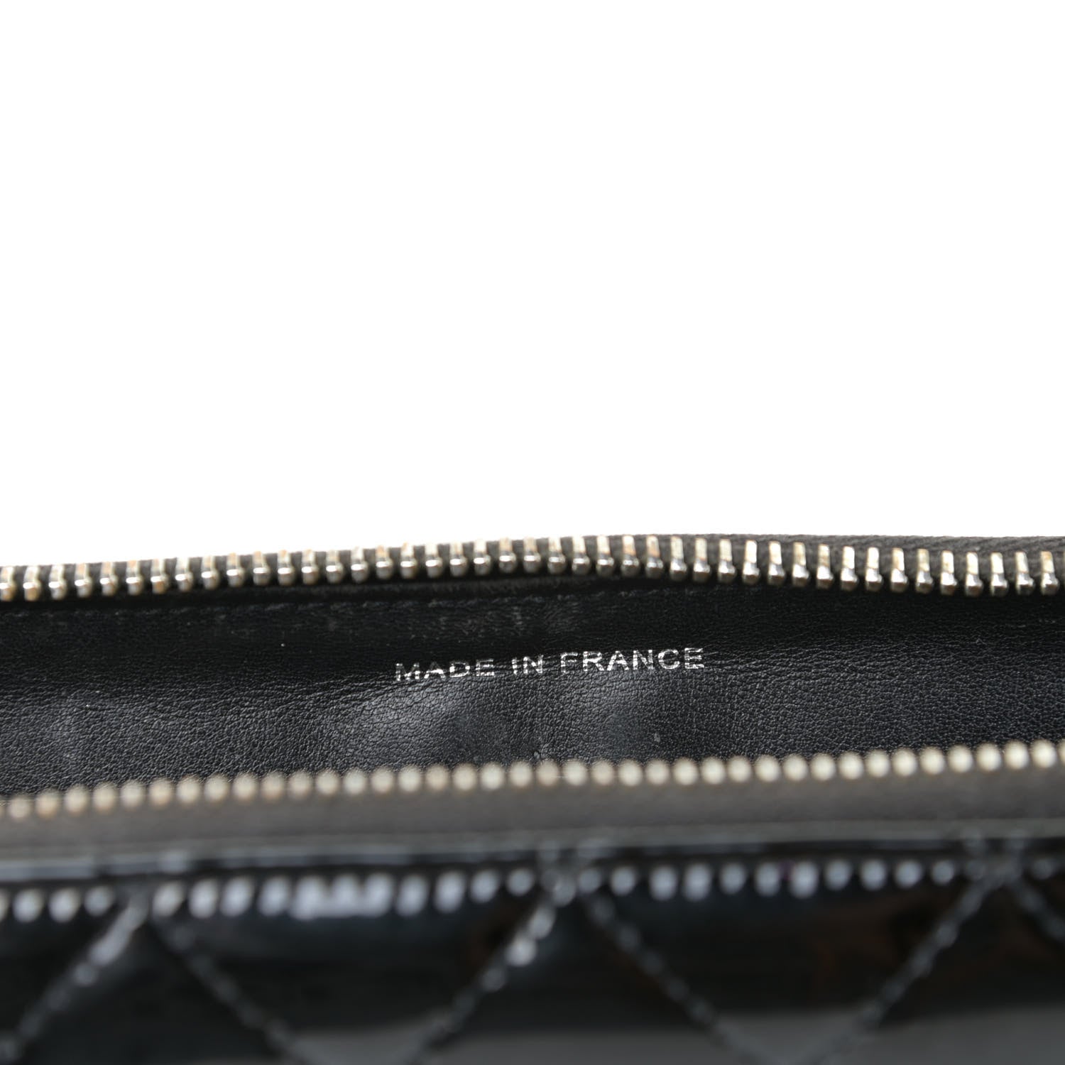 Chanel Patent Quilted Brilliant Zip Around Wallet Black 9 of 12