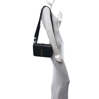 Saint Laurent Textured Calfskin Medium Classic Monogram Universite Bag Black 2 of 9