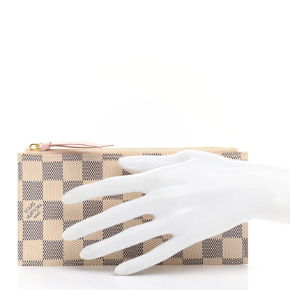 Louis Vuitton Damier Azur Calfskin Pochette Felicie GM Eau de Rose 2 of 6