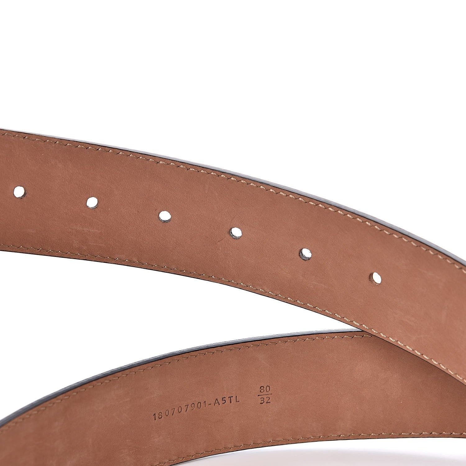 Fendi Vitello F is Fendi Bi-Color FF 1974 Embossed Belt 80 32 Maya Black 4 of 8