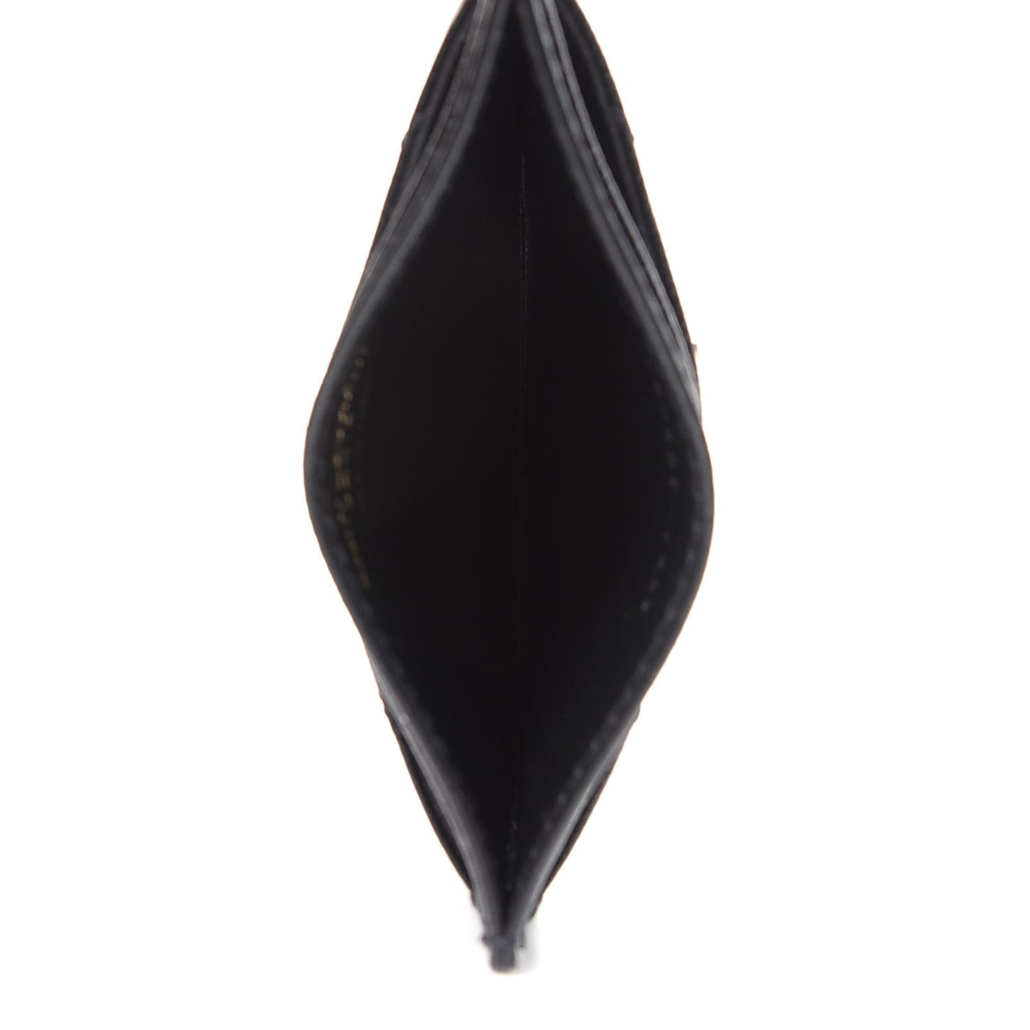 Grain De Poudre Matelasse Chevron Monogram Credit Card Case Black