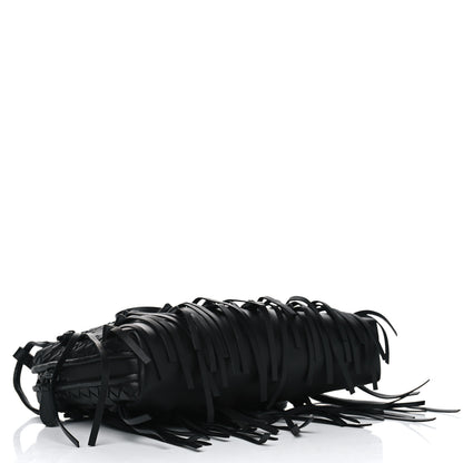 Bottega Veneta Nappa Intrecciato Fringe Nodini Crossbody Messenger Black 3 of 5