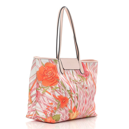 Salvatore Ferragamo Nylon Calfskin Vimini Travel Tote Pink Lemonade 4 of 16